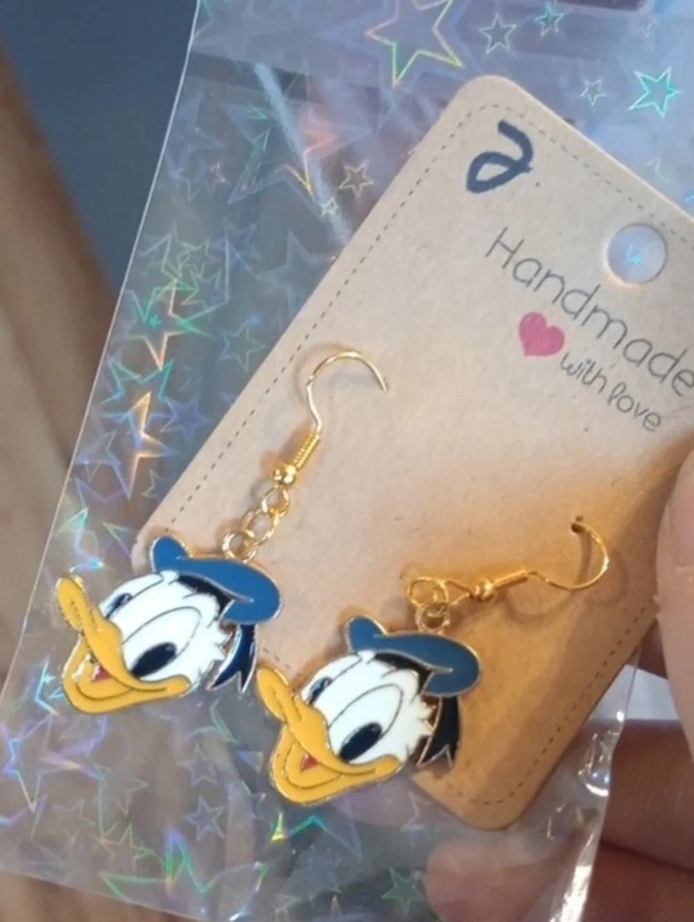 $8 Each Or Bundle 5/$20 Handmade Donald Duck Inspired Kids Earrings